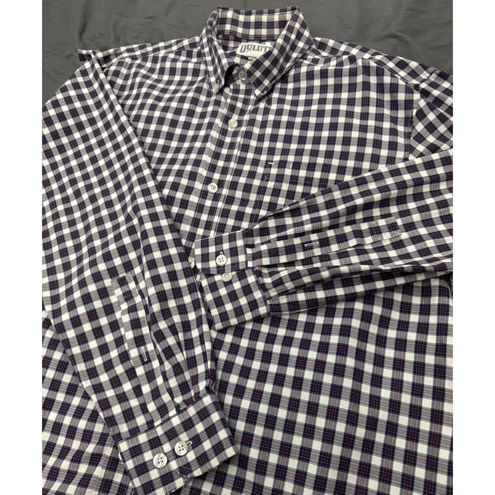 Duluth Trading Co Shirt Men’s Large Plaid Button Down Long Sleeve Cotton